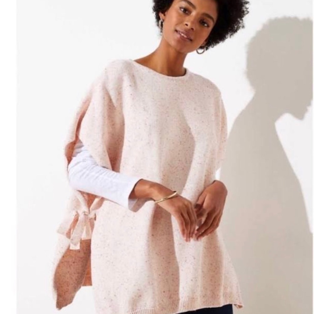 Loft side tie poncho